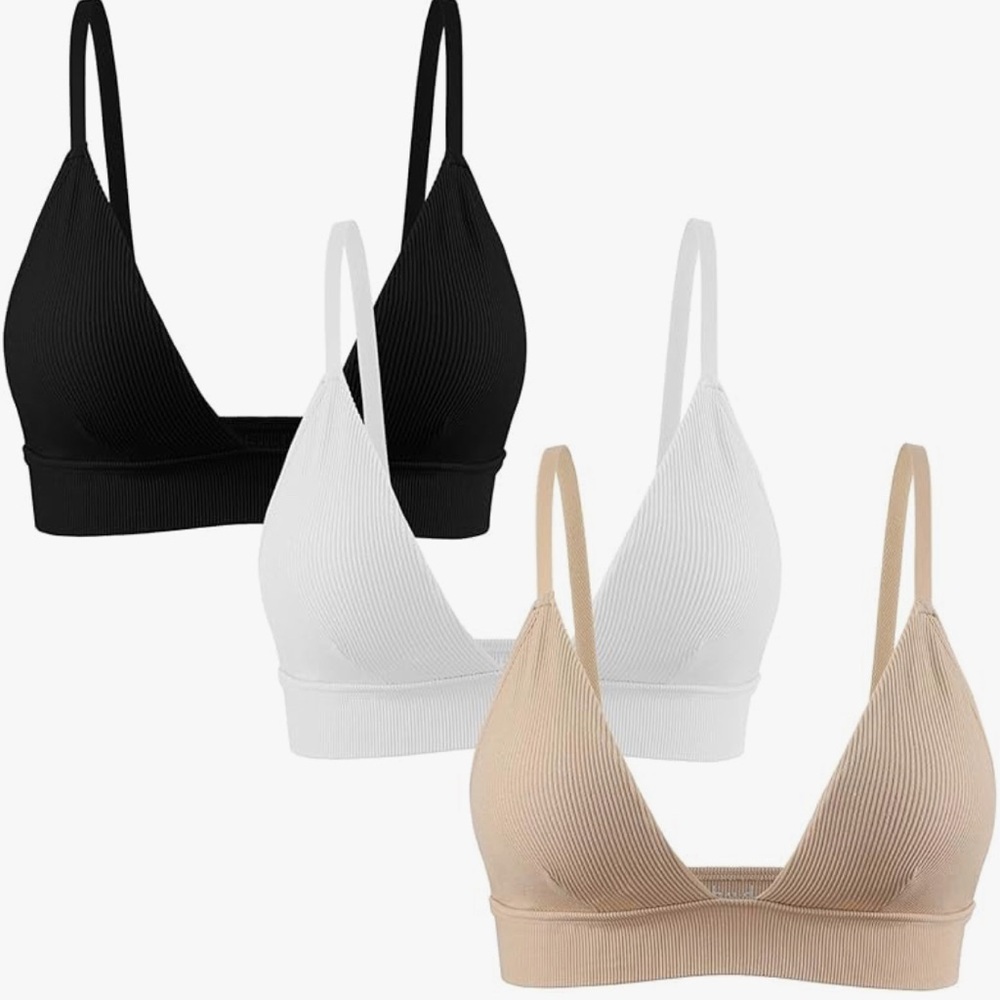 Amazon Cream and White Bras Intimates & Sleepwear